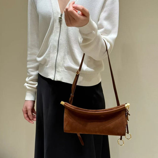 Graceful French Minority Underarm Genuine Leather Armpit Bags