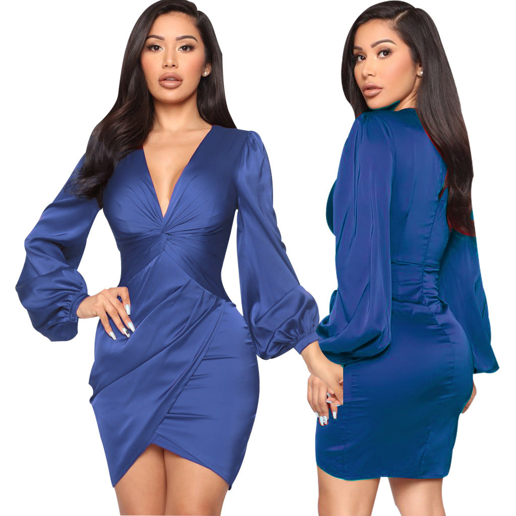 Women's Sexy Fashion Solid Color Night Show Dresses