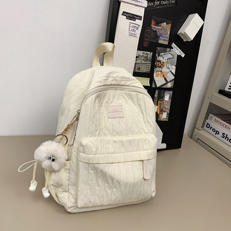 Good-looking Solid Color College Minimalist Preppy Middle School Students' Schoolbags