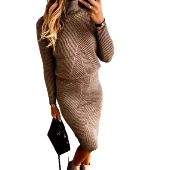 Women's Turtleneck Knitting Pure Color Thickened Lapel Sweaters