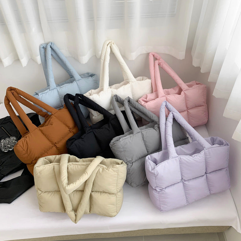 Women's Underarm Down Cotton Coat Large Capacity Shoulder Bags