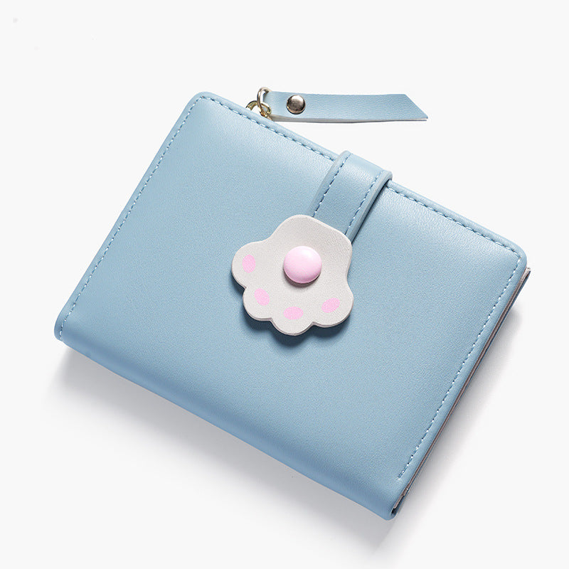 Women's Campus Cat's Paw Cute Short Korean Ladies Wallets