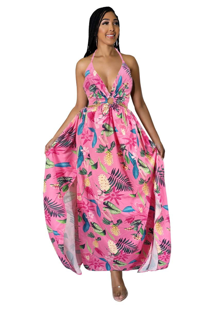 Women's Large Slightly Fat Mid-length Sling French Dresses