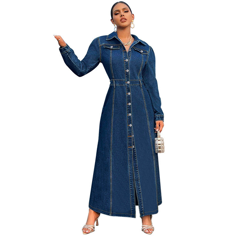 Women's Fashion Wear Breasted Long Sleeve Dress Coats