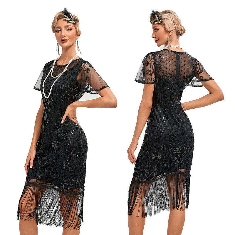 Sequined Dress Tassel Party Banquet Dance Wedding Dresses