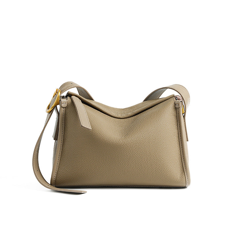 Women's Genuine Leather High-grade Pillow First Layer Cowhide Large Crossbody Bags