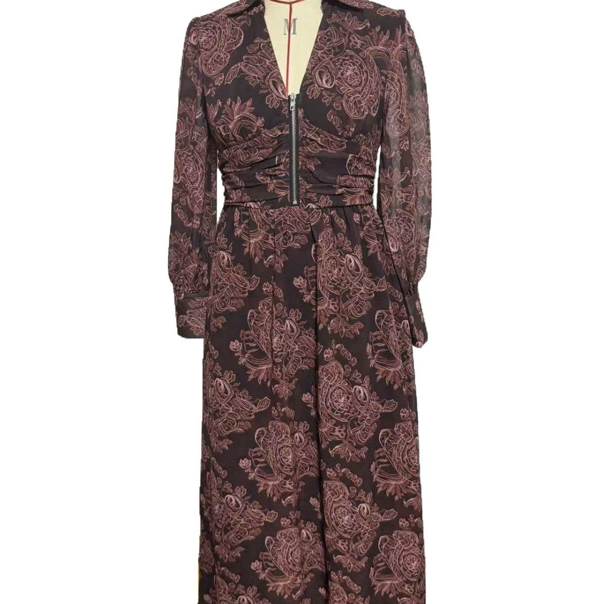 Temperament French Style Floral Elegant Long Dresses