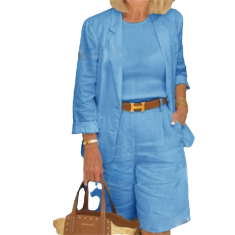Women's New Versatile Cotton Small Two-piece Suits