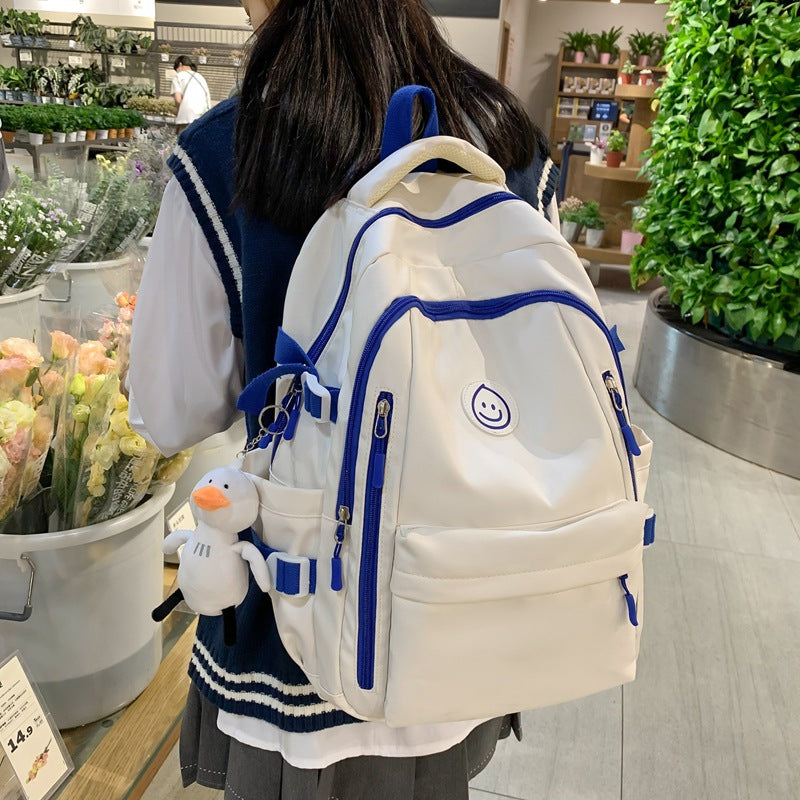 Style College Female Nylon Junior High Backpacks