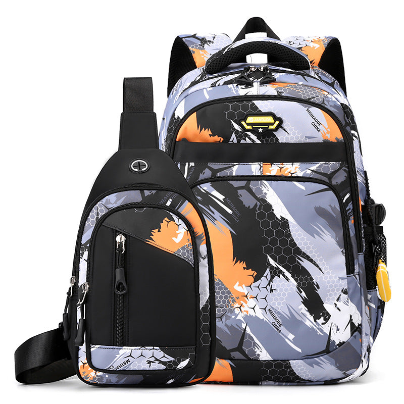 Men's Printed Fashion One-piece Lightweight Two-piece Boys Backpacks