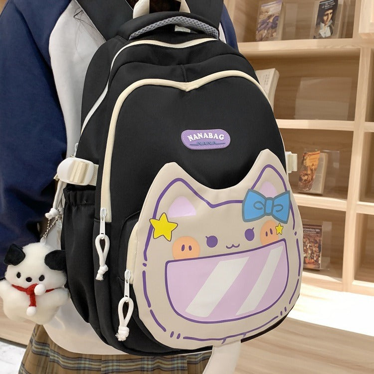 Female Cute Cat High Korean Style Easy Middle School Students' Schoolbags