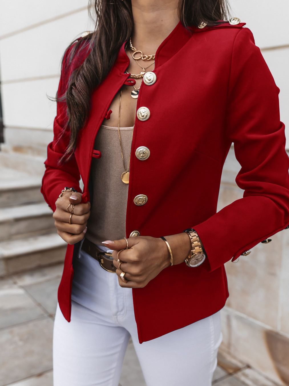 Elegant Casual Comfortable Long Sleeve Breasted Small Suit