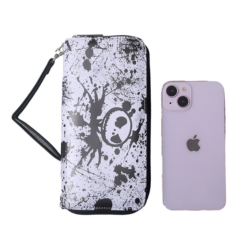 Women's & Men's & Vintage Bat Print Long Large Ladies Wallets