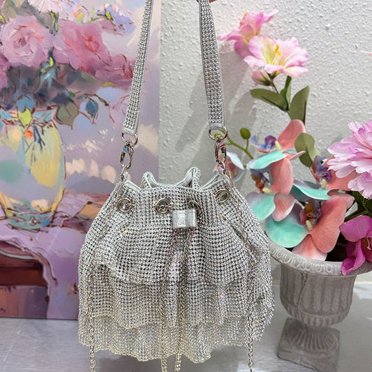 New Shiny Pleated High-grade Simple Graceful Handbags