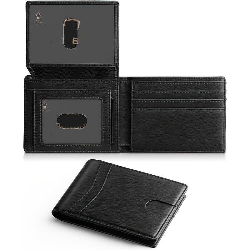 Men's Trifold Multiple Slots Short Carbon Fiber Card Holder