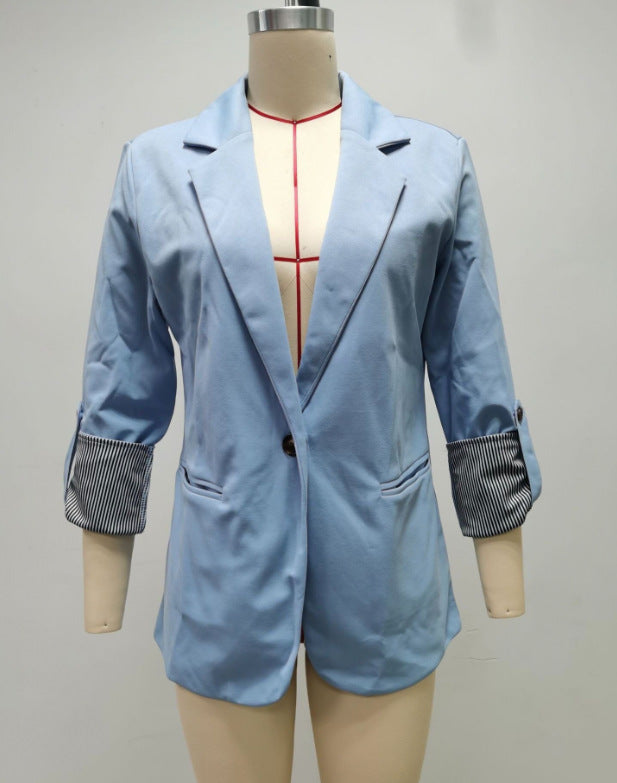 Beautiful Classy Fashion Stitching Lapel Graceful Small Suit