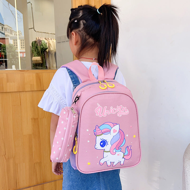 Children's Medium Back Class Boys Cartoon Cute Kindergarten School Bags