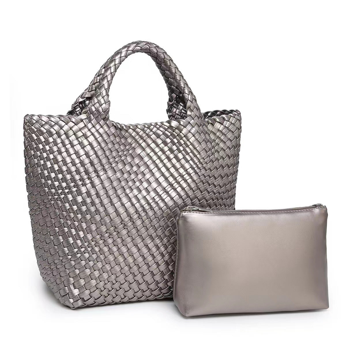 Women's Woven Vegetable Basket Portable Soft Handbags