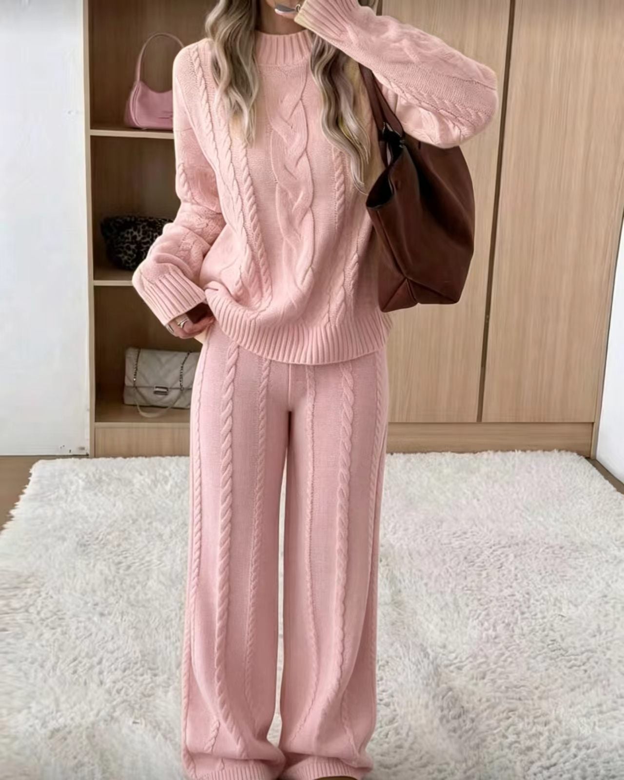 Women's Solid Color Round Neck Long Sleeve Simple 2 Tops