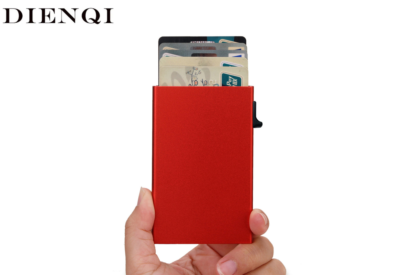 Men's Aluminum Alloy Box Automatic Pop-up Side Card Holder