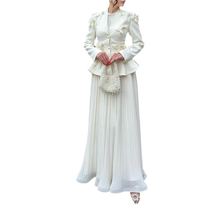 Women's Style Temperament Autumn Elegant Retro Patchwork Fashion Casual Suit