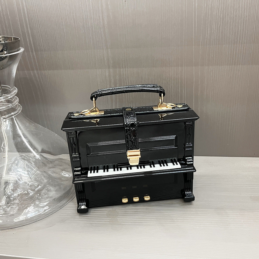 Trendy Glamorous Women's Piano Acrylic Box Handbags