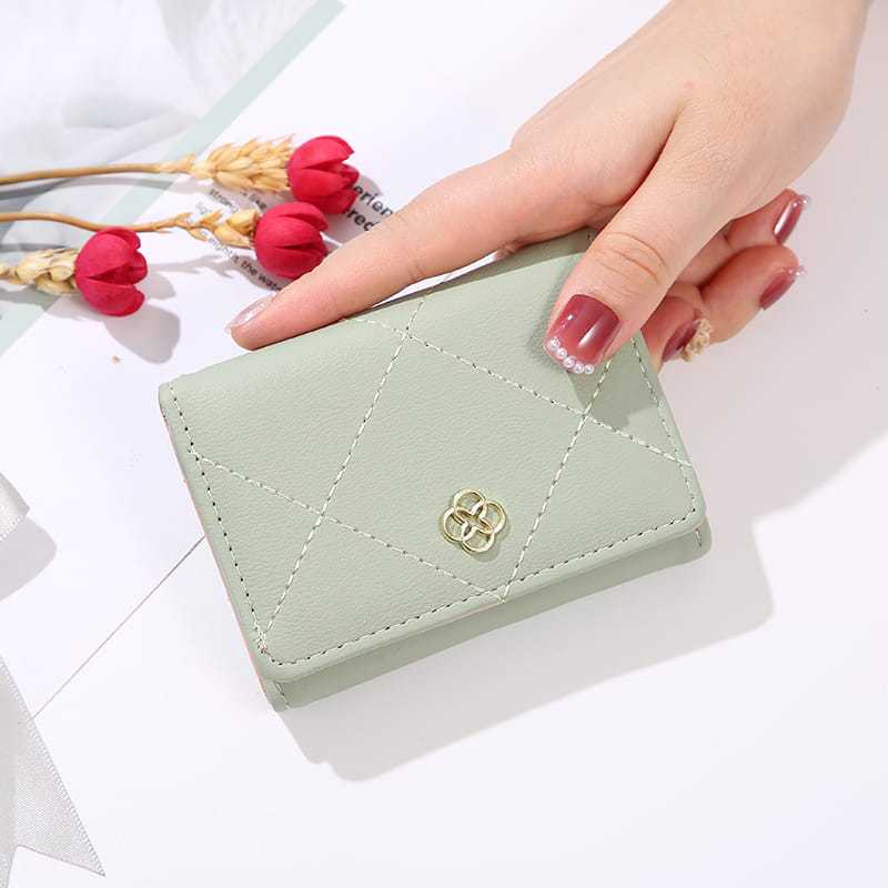 Women's Cute Fashion Heart Tri Fold Fresh Ladies Wallets