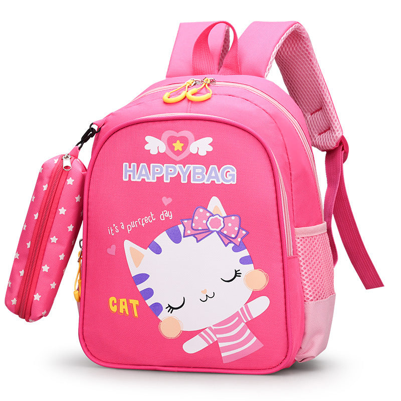 Children's Medium Back Class Boys Cartoon Cute Kindergarten School Bags