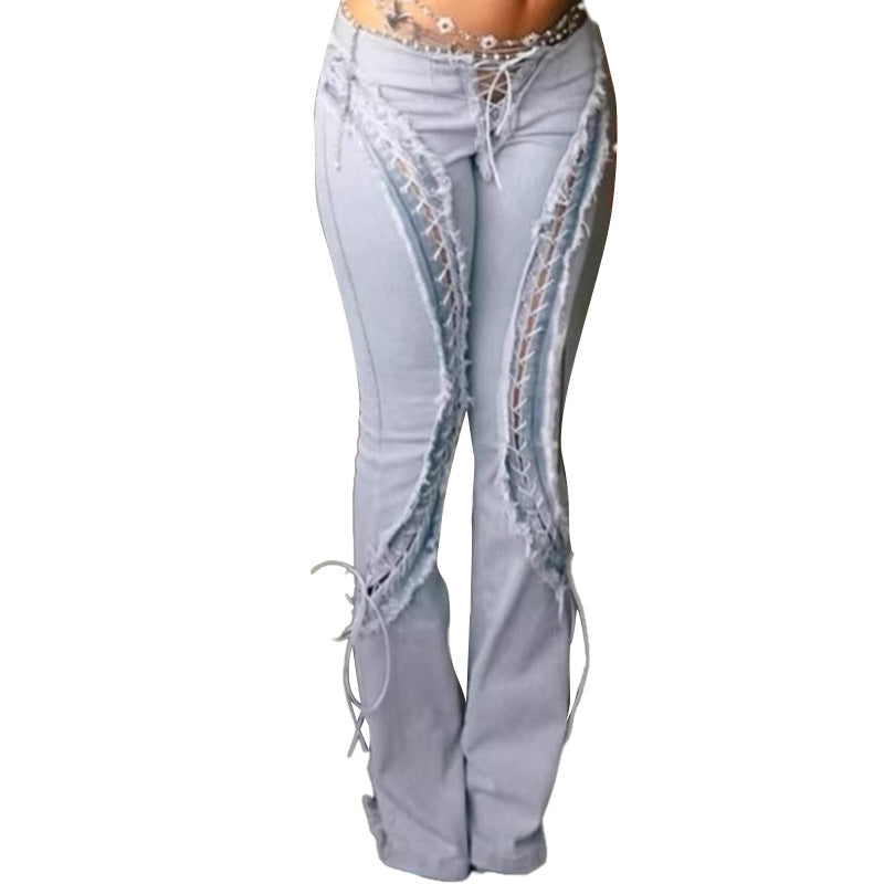 Women's Trendy Sexy Hot Skinny Frayed Edge Jeans