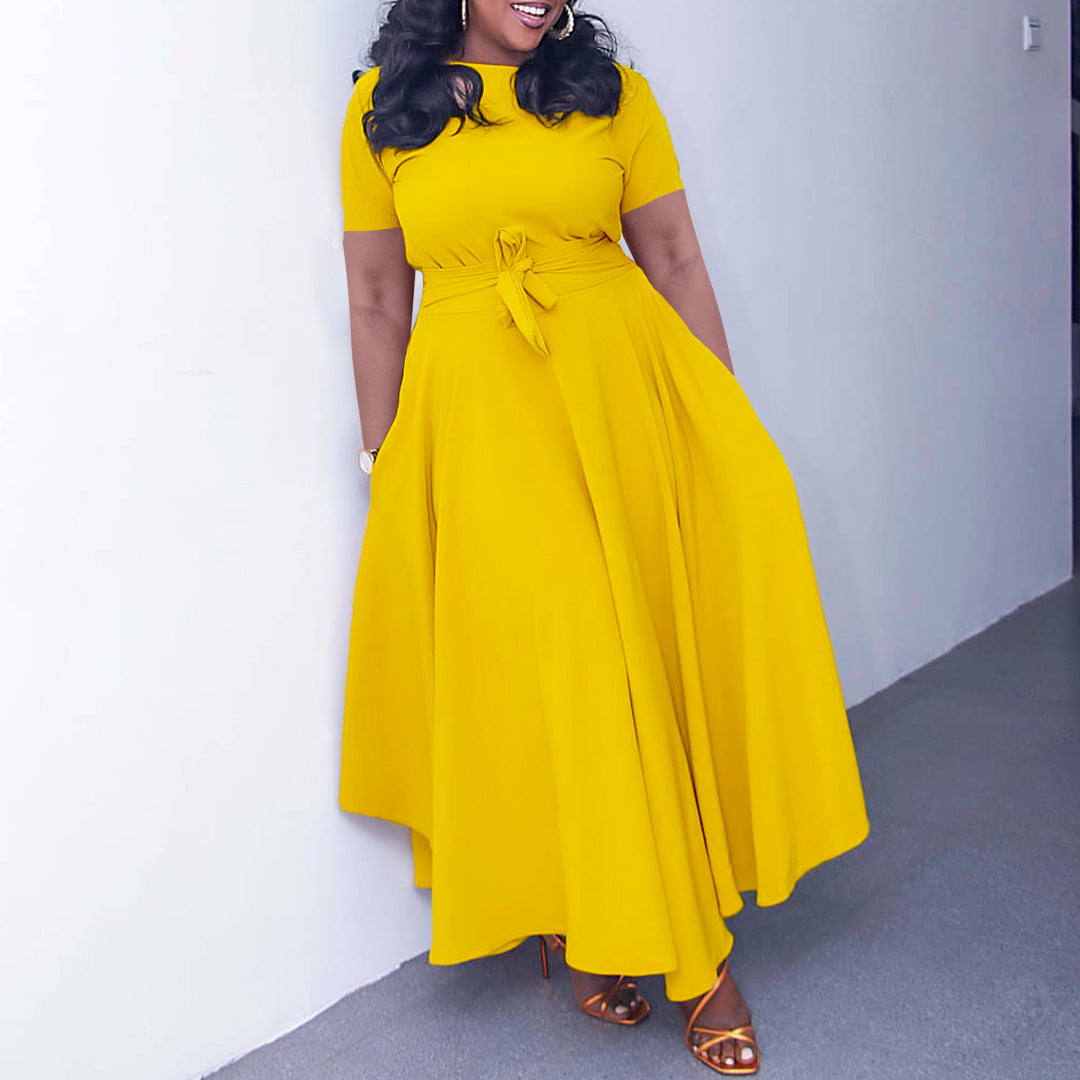 Women's Summer Fashion Temperament Bandage African Dress Dresses