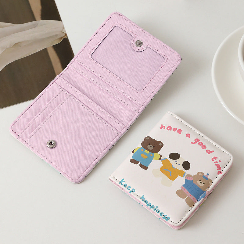 Women's Fashionable Short Large Capacity Zipper Pocket Card Holder