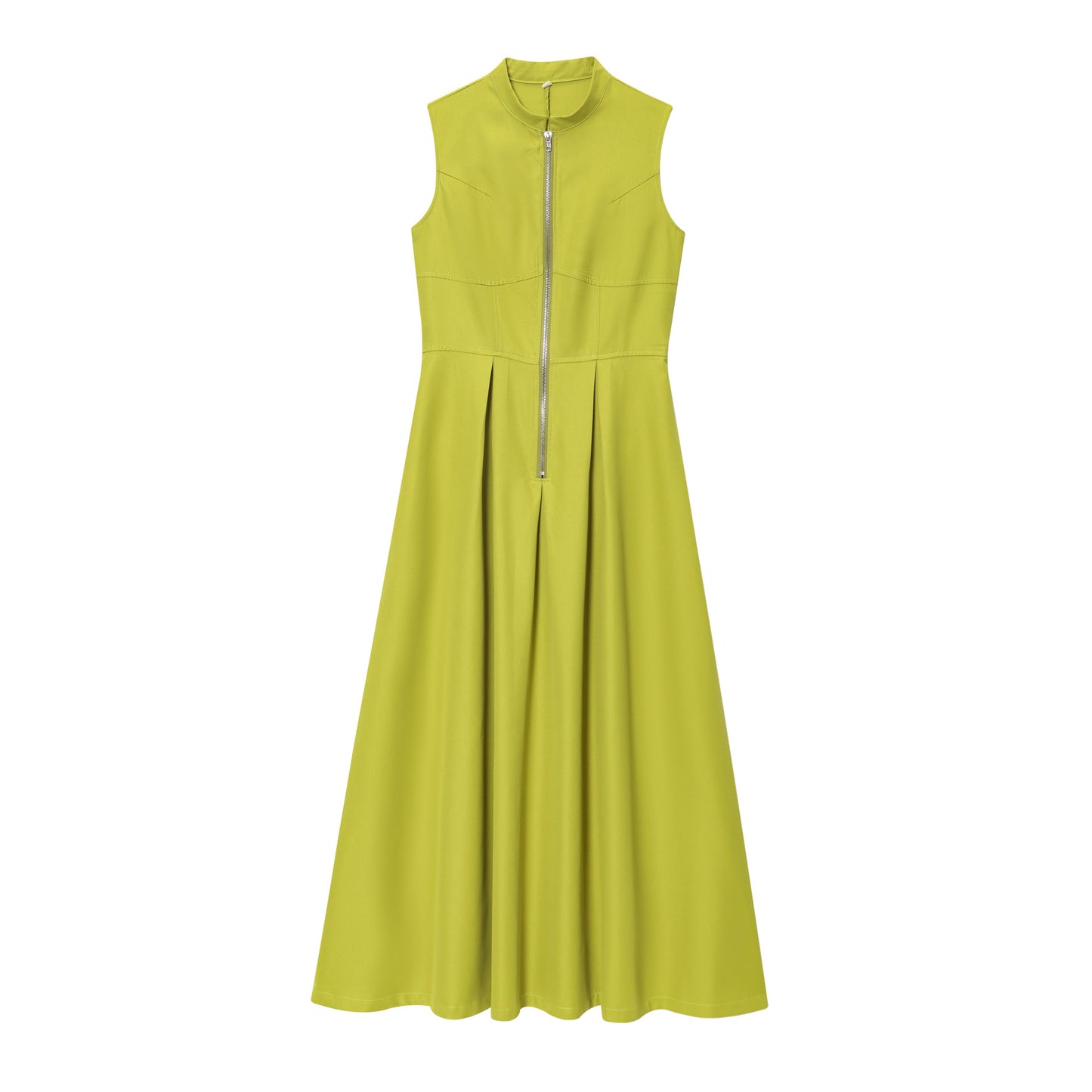 Women's Round Neck Sleeveless Waist Commuting Elegant Dresses