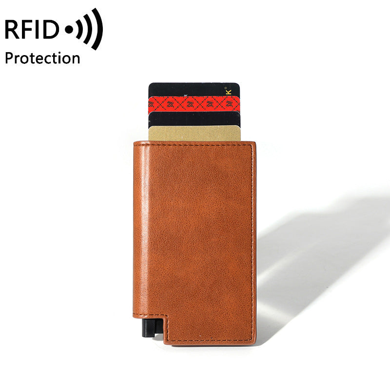 Swiping Multifunctional Automatic Bottom Push Pinball Card Holder