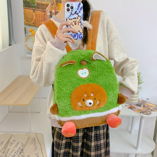 Cute Cartoon Apple Ing Tree Plush Backpacks