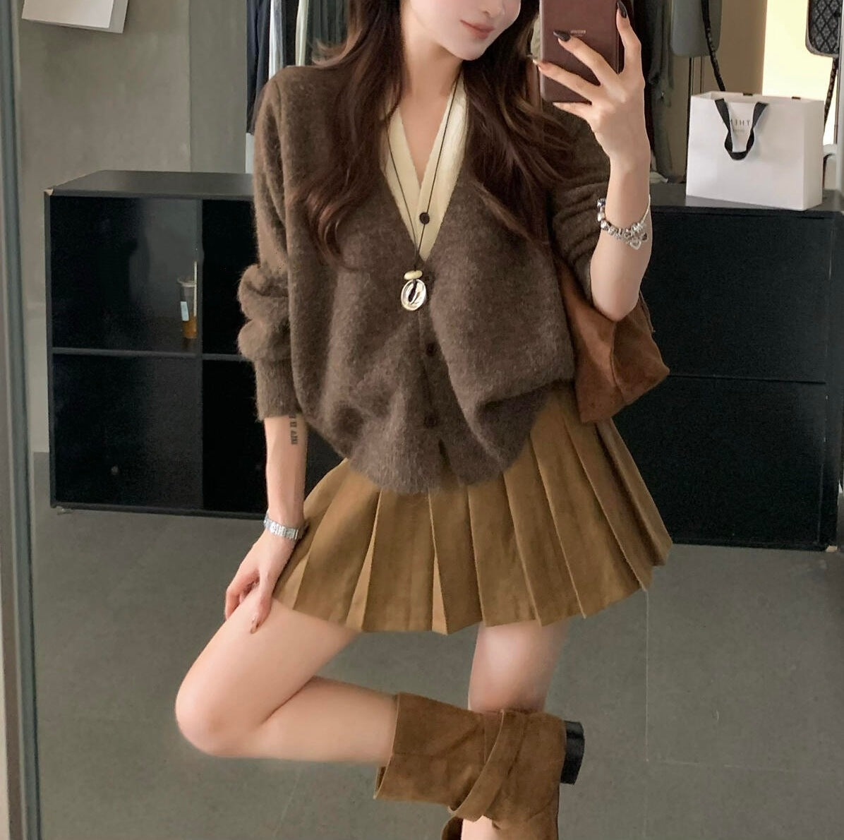 Knitted Female Early Autumn Design Sense Niche Sweaters