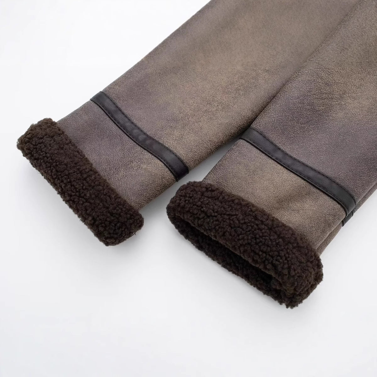 Women's Autumn Retro Seam Distressed Double-sided Coats