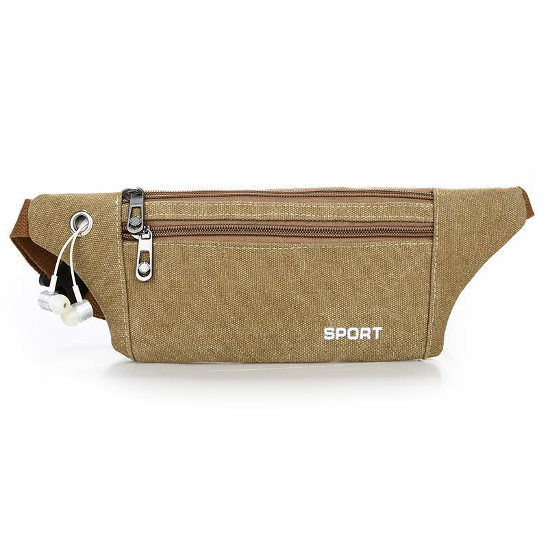 Men's Canvas Mobile Sport Climbing Running Pouch Construction Men's Chest Bags