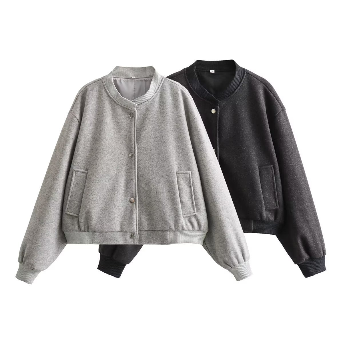 Women's Casual Long Sleeve Soft Bomber Coats