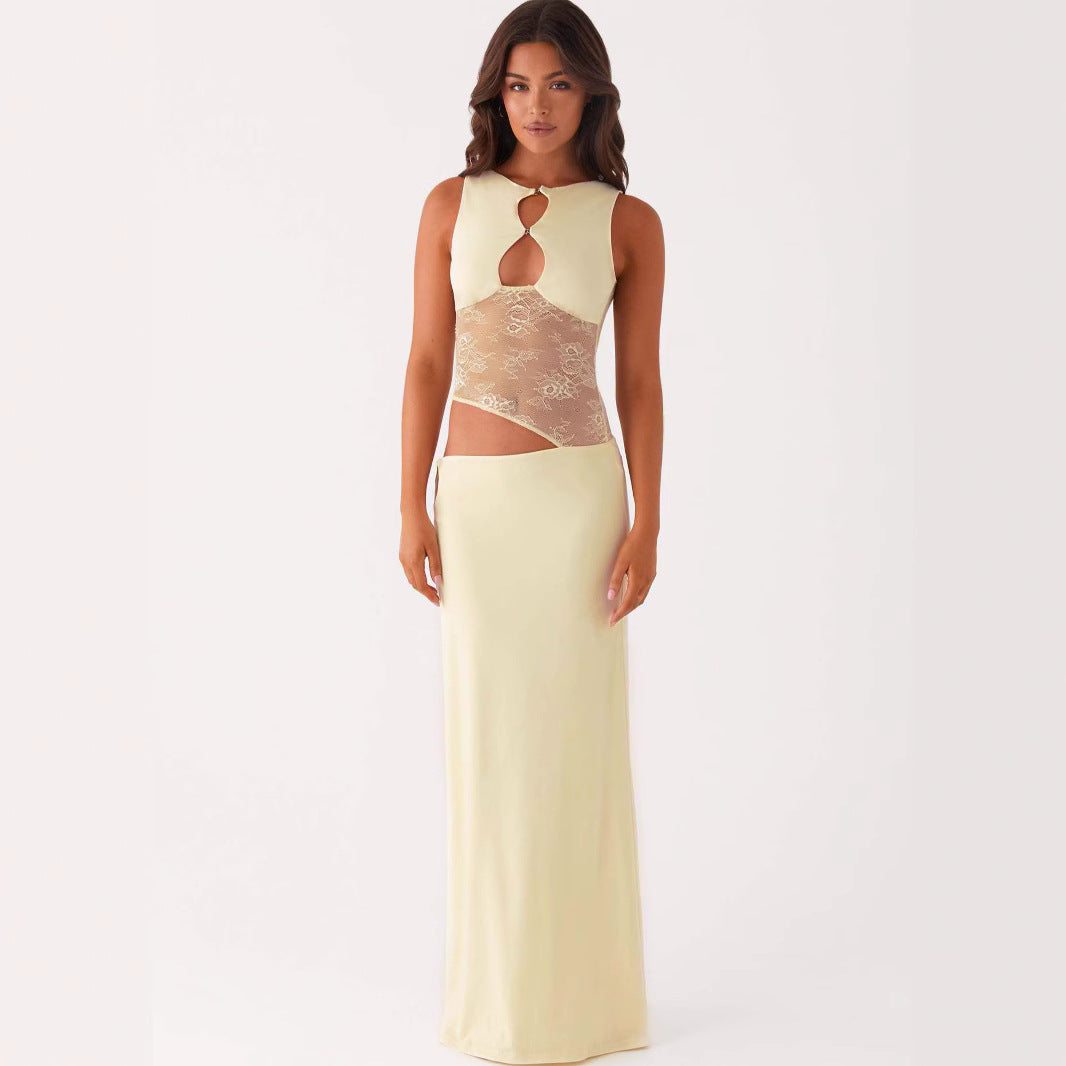 Women's Summer Wear Sexy Backless Sling Sheath Dress