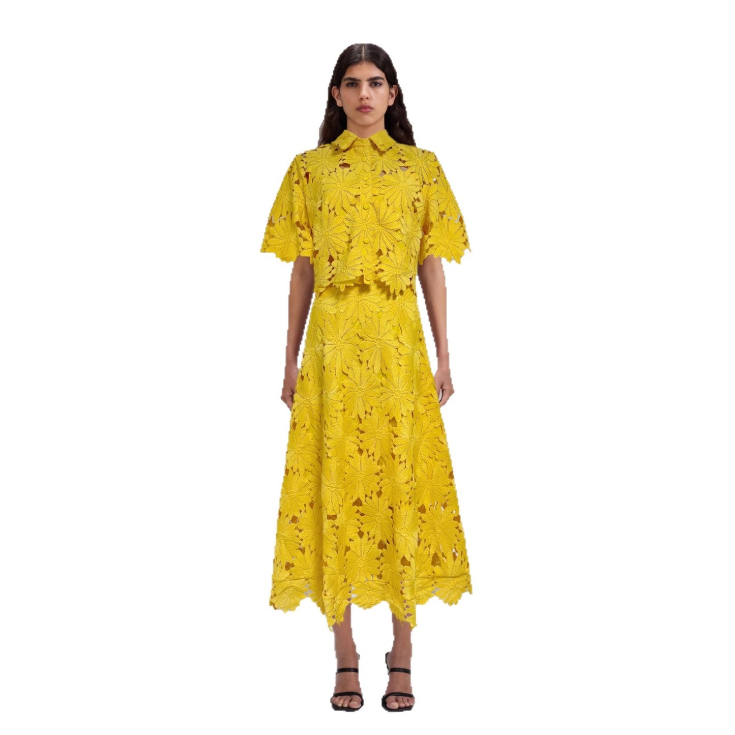 Women's Autumn Lace Stitching High Waist Fashion Casual Suit