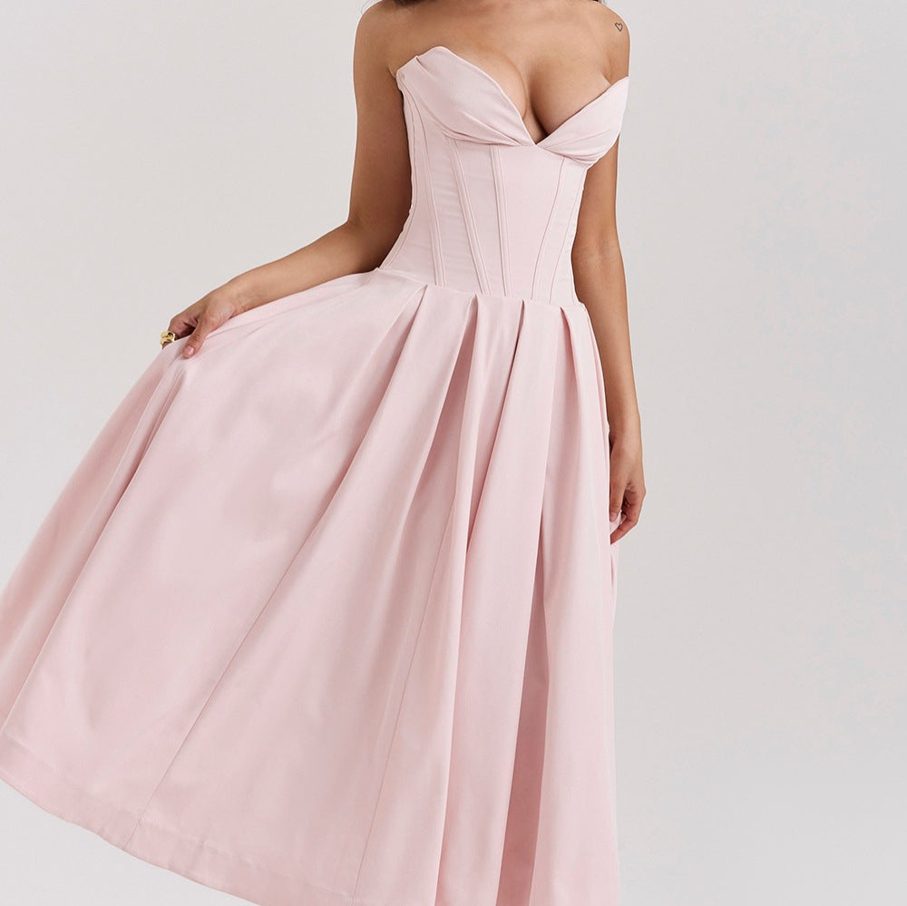 Autumn Solid Color Large Swing Sleeveless Suits