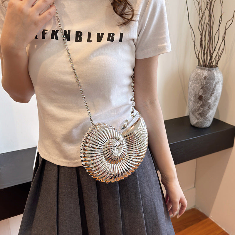 Women's Niche Design Conch Unique Acrylic Fashion Shoulder Bags