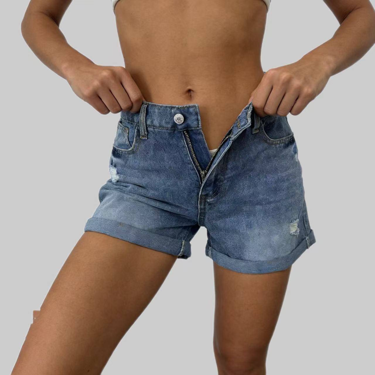 Women's Leg Denim Hot Summer High Waist Loose Slimming Women's Jeans