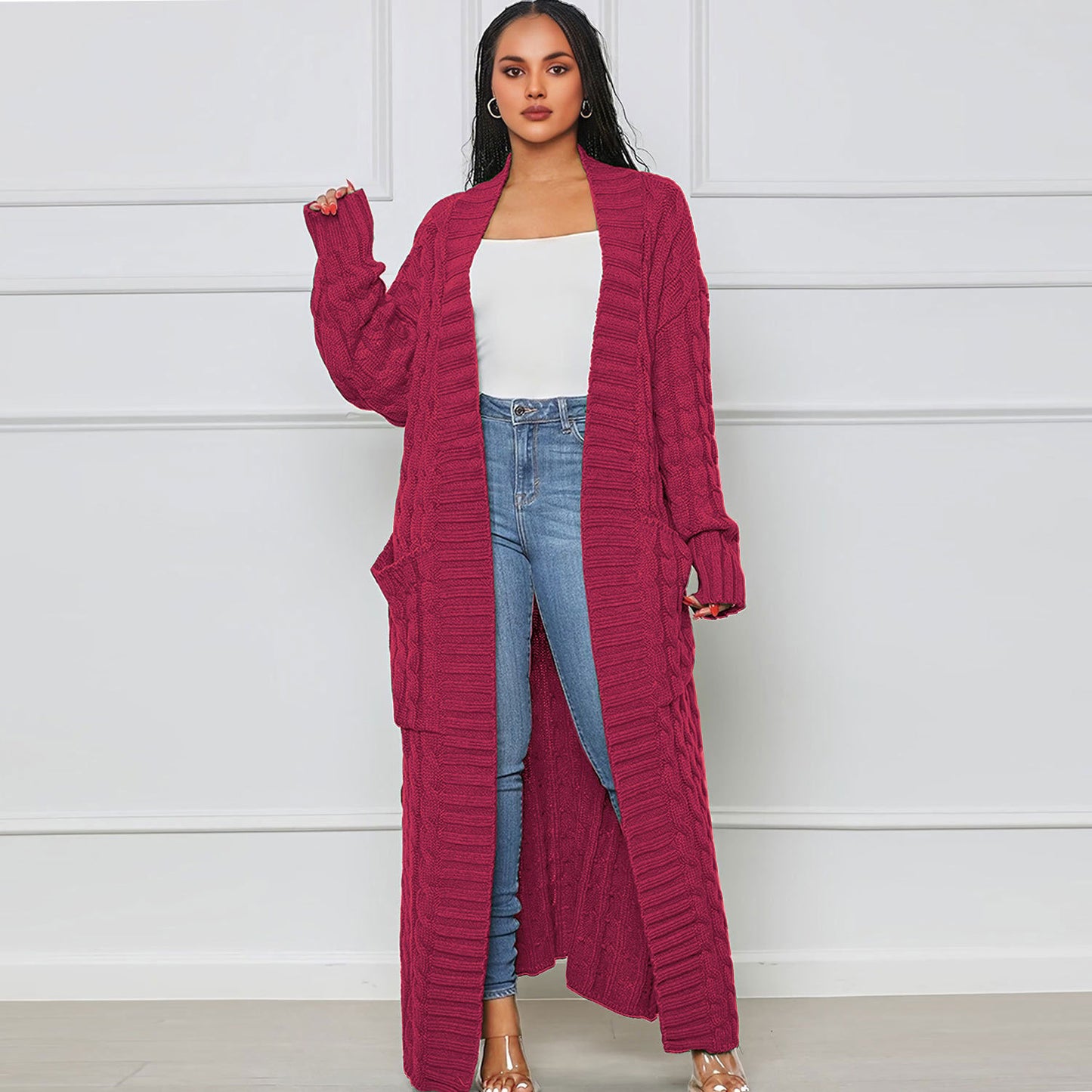 Women's Lazy Fashion Solid Color Long Twist Dresses