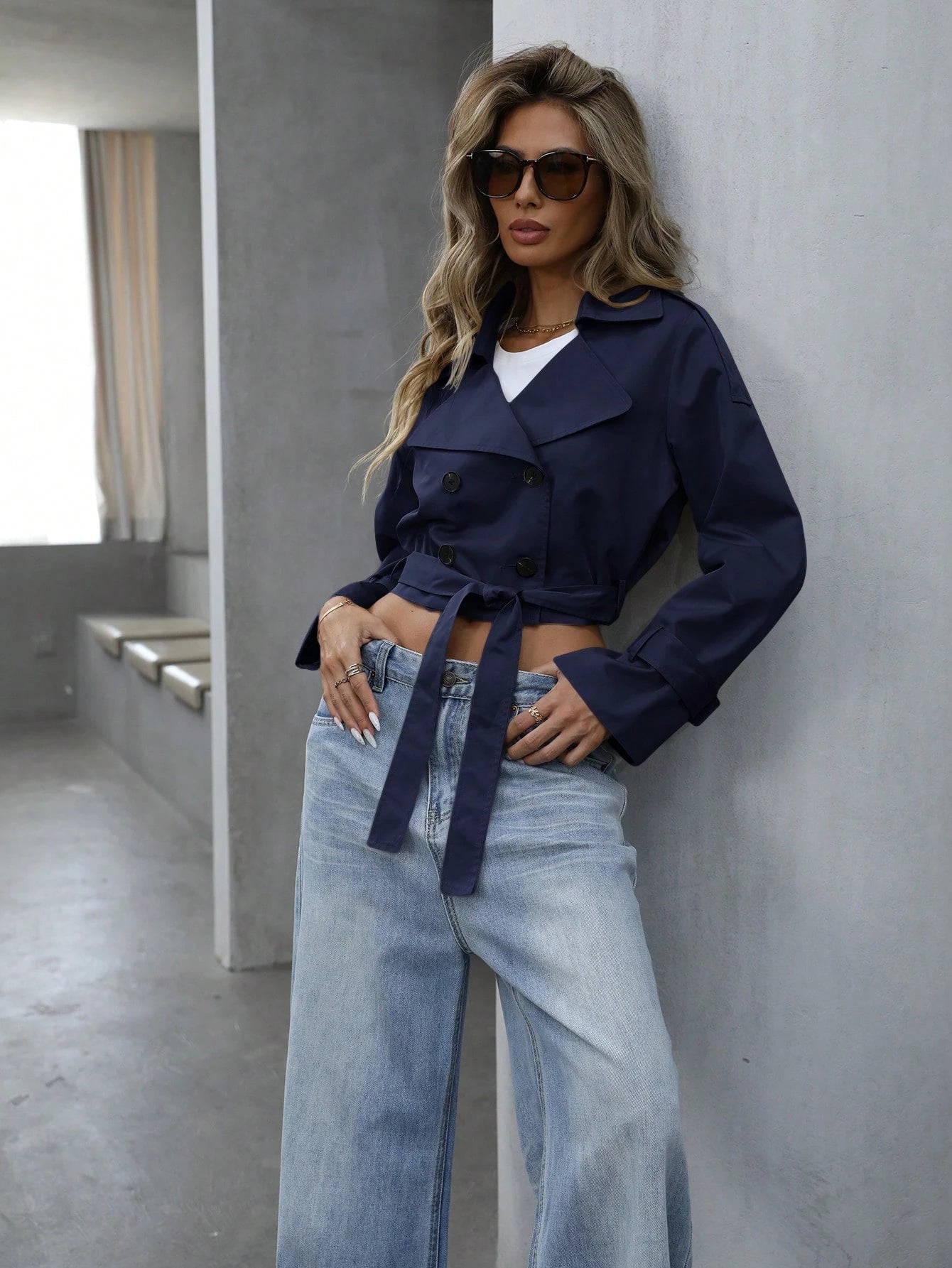 Women's Pretty Casual Elegant High-grade Double-breasted Jackets