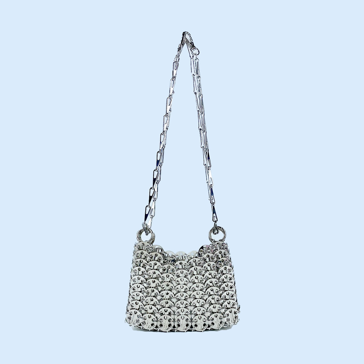 Women's Sier Shiny Handmade Fashion Sequin Mobile Bags