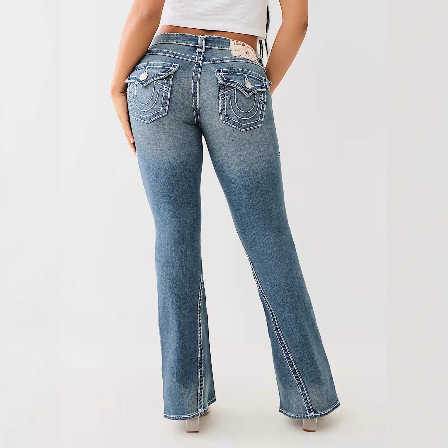 Women's Distressed Embroidery Sexy Street High Waist Jeans