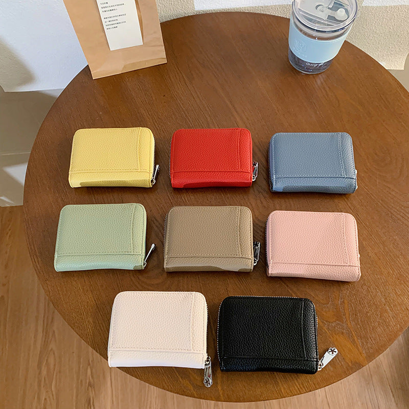 Women's Short Simple Large Capacity Zipper Ladies Wallets