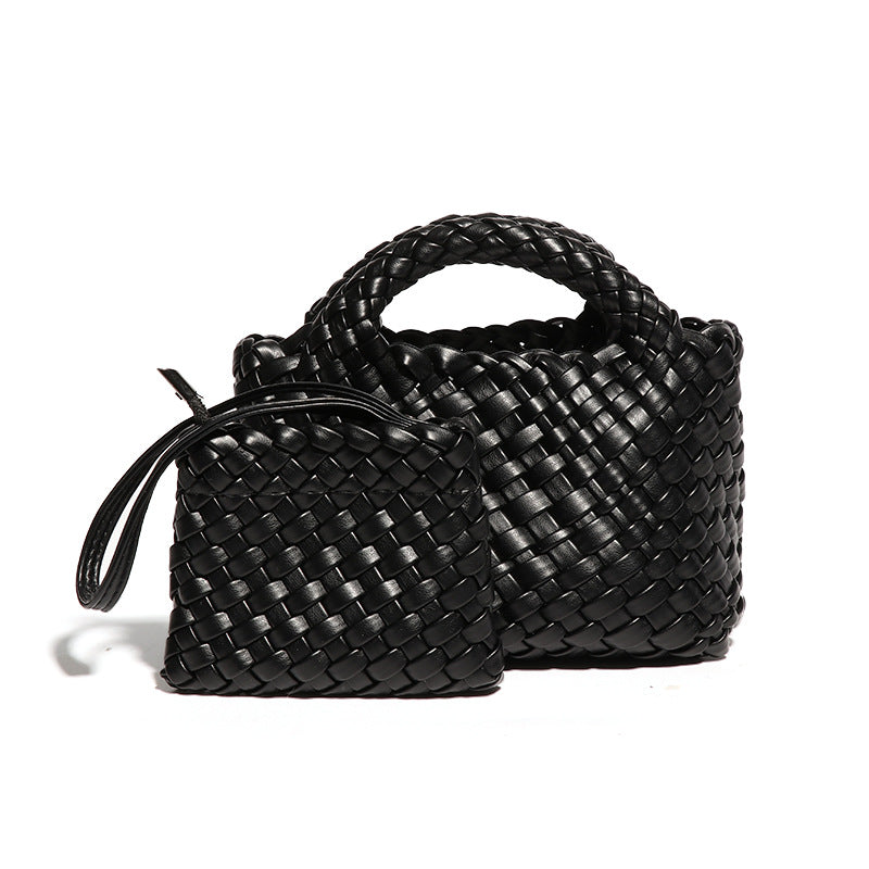 Women's Fresh Hand Woven Solid Color Vegetable Bags