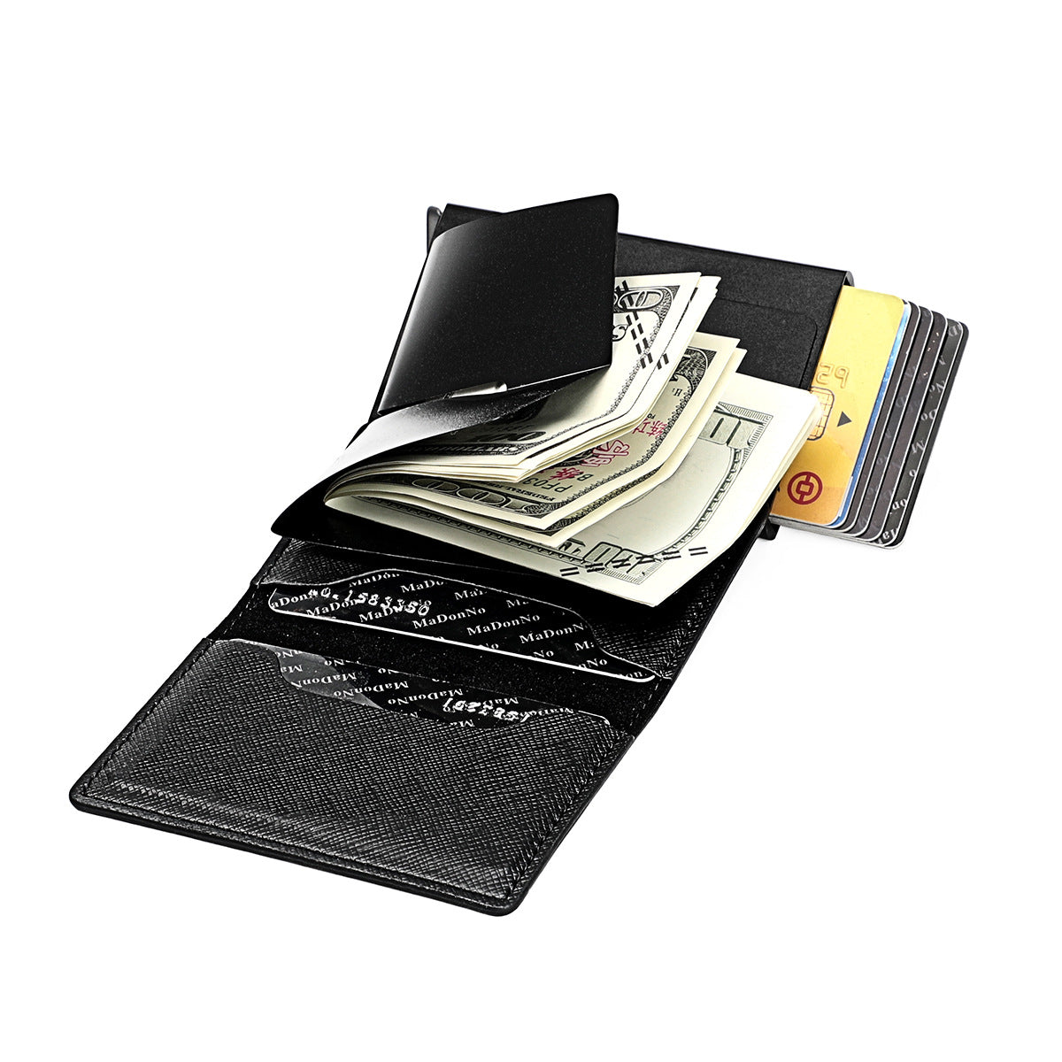 Automatic Pop-up Credit Metal Aluminum Box Card Holder